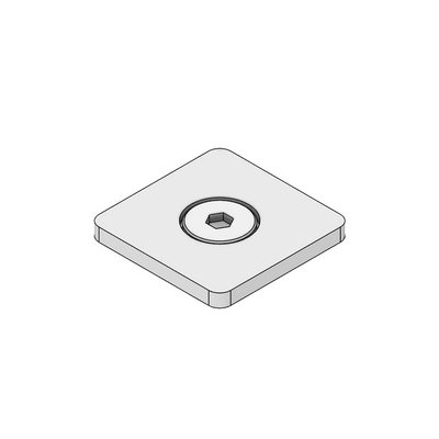 60-200-5 MODULAR SOLUTIONS ALUMINUM END CAP 30MM X 30MM